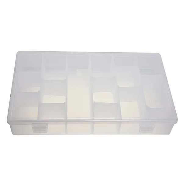Empty Plastic Container with Adjustable Dividers - Image 2