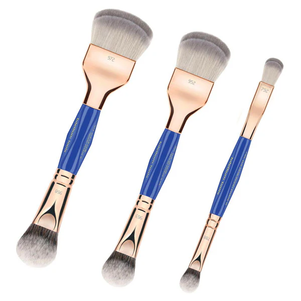 Golden Triangle Double-Ended Double Dome Blender Brush 3 pc. Set