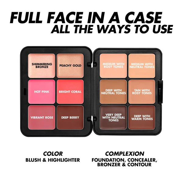 HD Skin Face Essentials Palette, Harmony 3 -Tan to Deep - Image 2