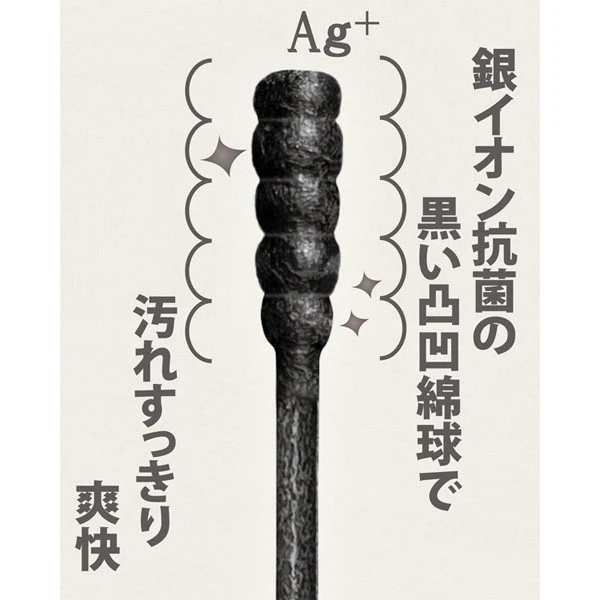 Individually Wrapped Cotton Swabs, Black Spiral 50 ct - Image 4
