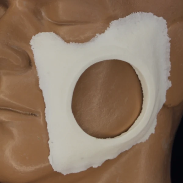 Foam Latex Prosthetic Window Cheek