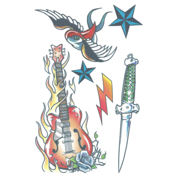 Temporary Tattoo Transfers, Rock Star